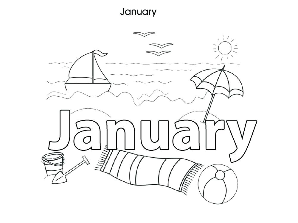 1000x750 December Coloring Page