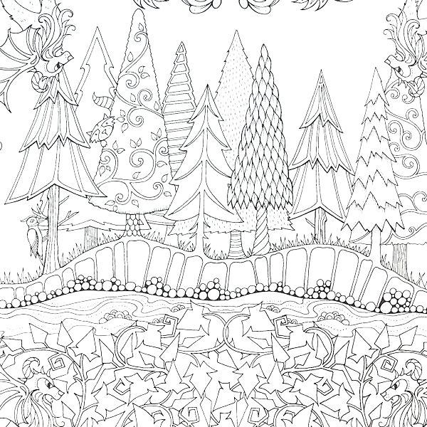 Forest Coloring Pages Fantasy Pages For Adult Coloring For Forest 600x600 Forest Coloring Pages Fantasy Pages For Adult Coloring For Forest