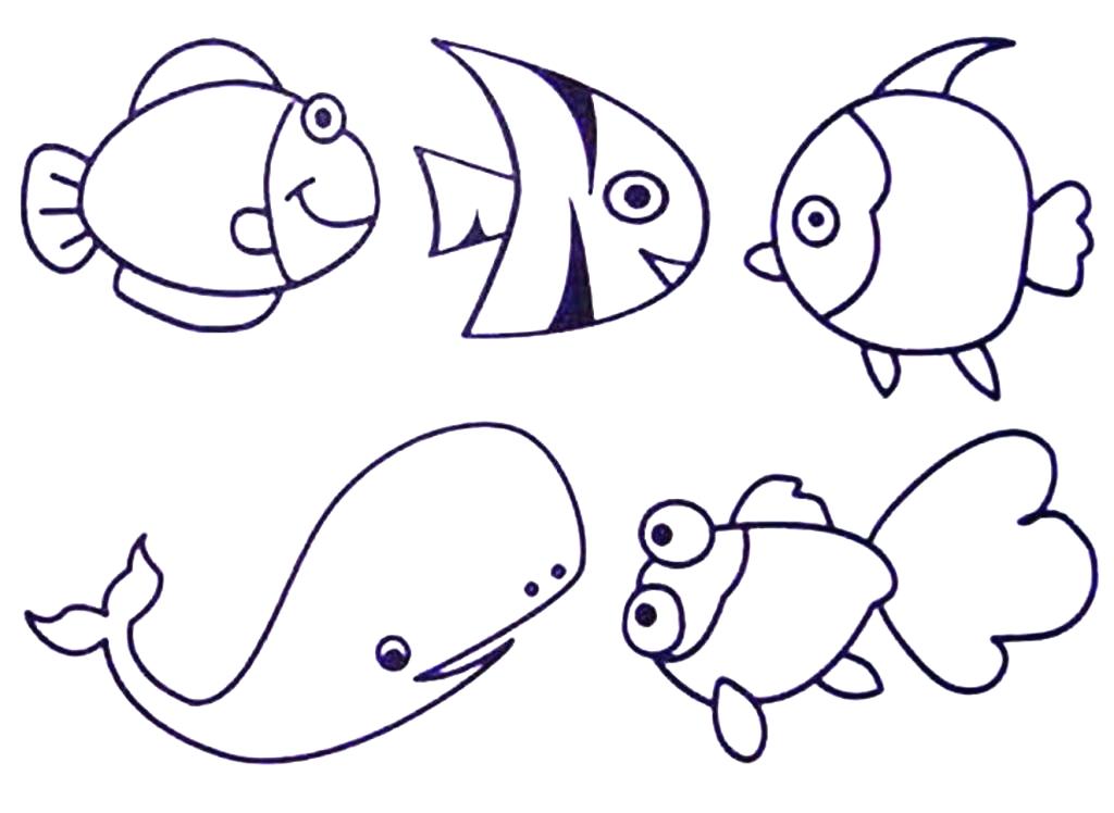 1024x748 Sea Creature Coloring Pages Sea Animals Coloring Coloring Pages