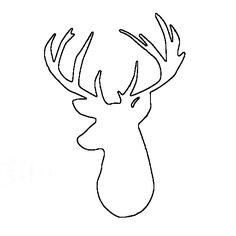236x236 Stag Head Pattern. Use The Printable Outline For Crafts, Creating