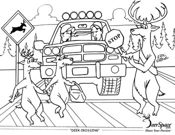 350x270 Agreeable Deer Hunting Coloring Pages Coloring In Fancy Deers