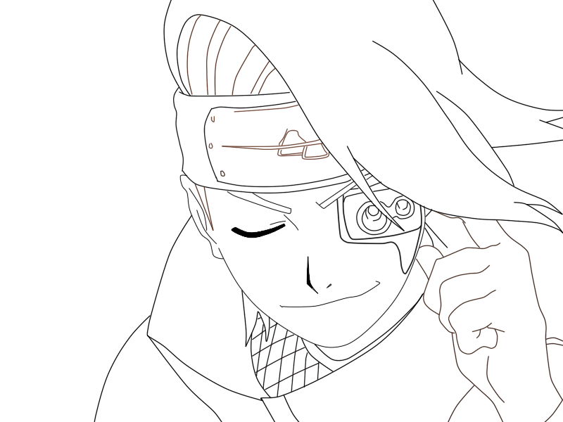 800x600 Deidara Lineart By Jazzcast