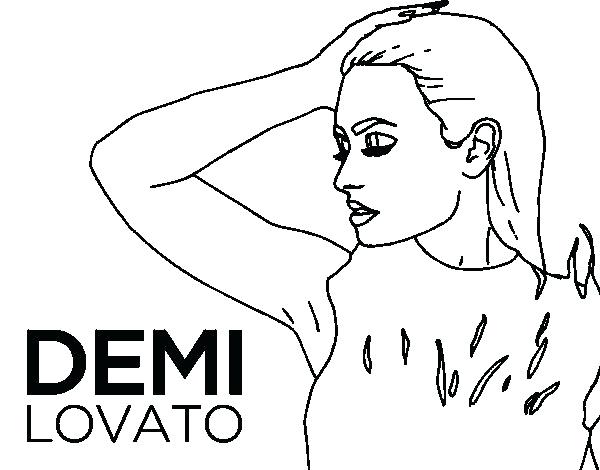 600x470 Demi Lovato Coloring Pages Confident Demi Lovato Colouring Pages