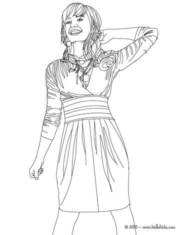 364x470 Demi Lovato Happy Coloring Page. More Famous People Coloring