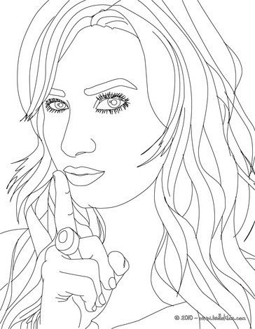 364x470 Demi Lovato Posing Coloring Page. More Famous People Coloring