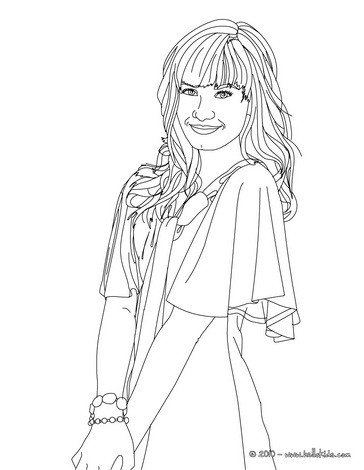364x470 Demi Lovato Smiling Coloring Pages