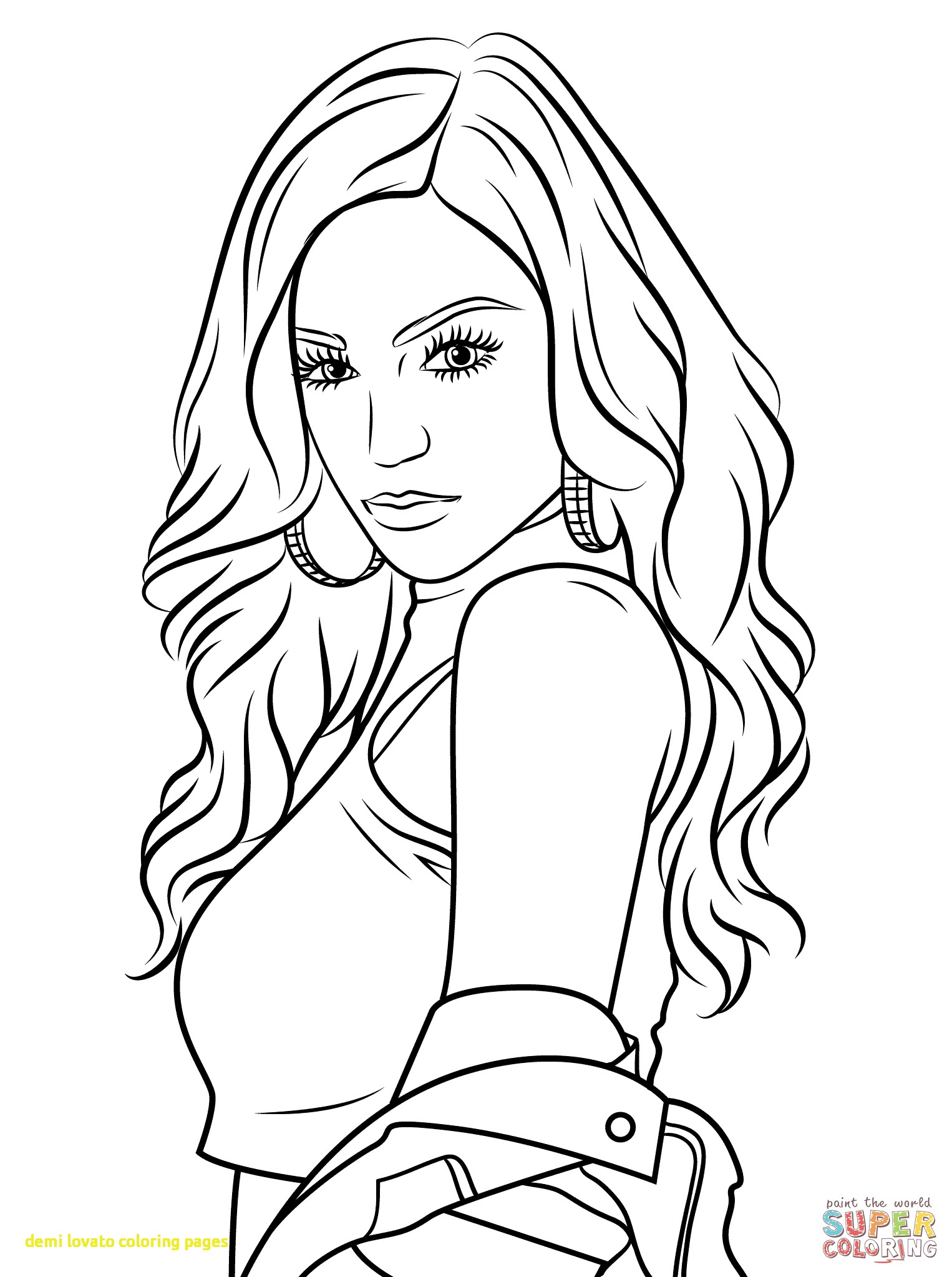 1526x2046 Demi Lovato Coloring Pages