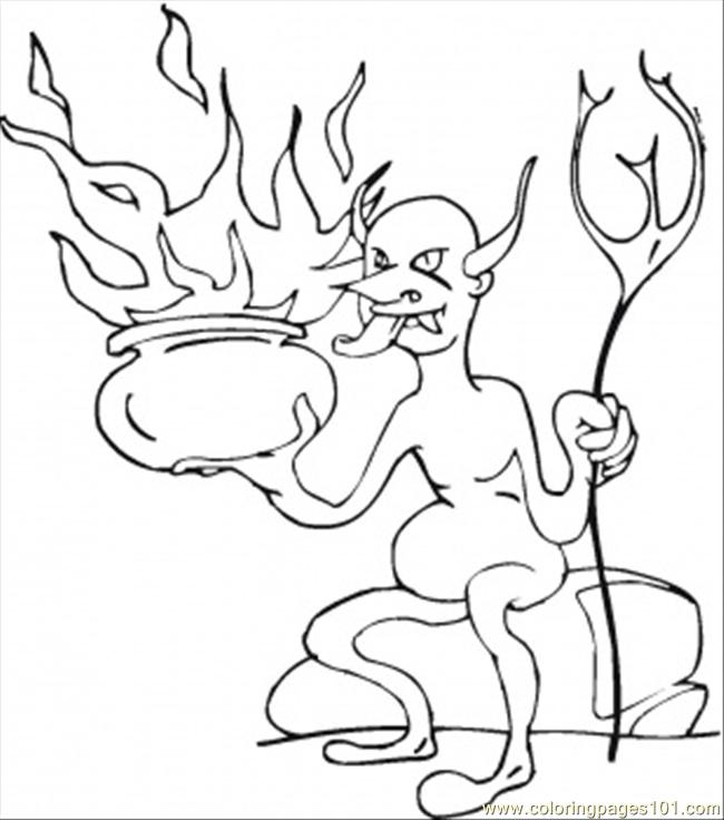 Burning Demon Coloring Page 650x736 Burning Demon Coloring Page
