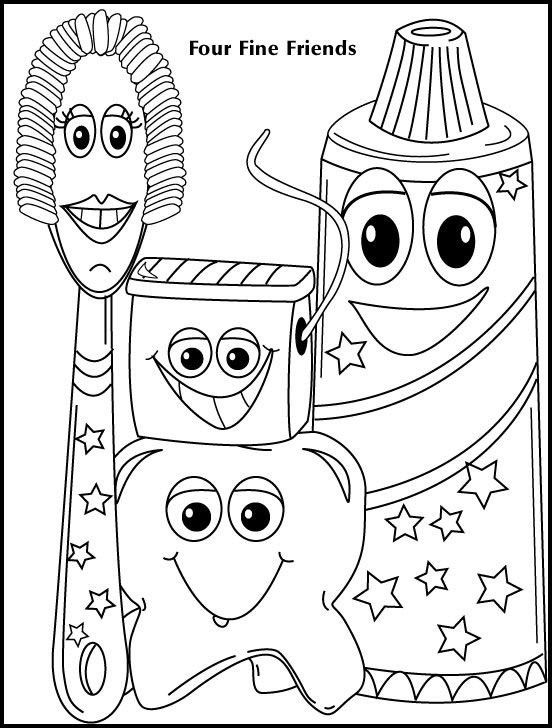 Dental Coloring Pages For Preschool