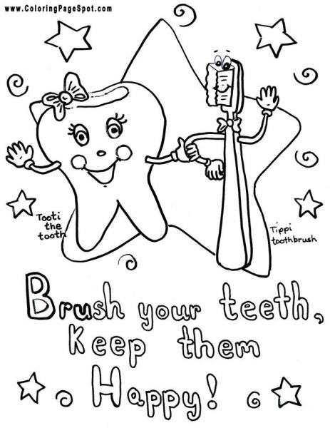 463x600 Dental Coloring Pages For Preschool
