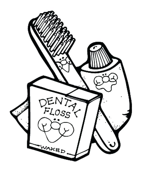 600x719 Free Printable Dental Coloring Pages For Your Dental Health