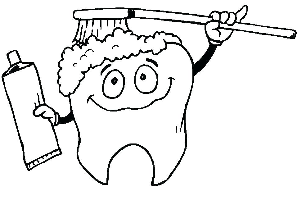 957x718 Toothbrush Coloring Page Dental Health Printable Coloring Pages