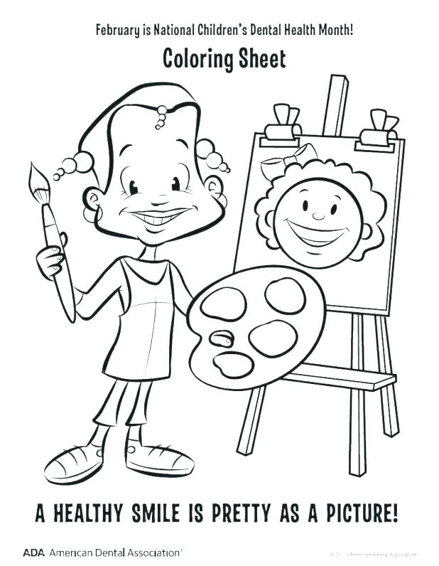618x796 Dental Coloring Pages Dental Coloring Sheets Dental Health Month