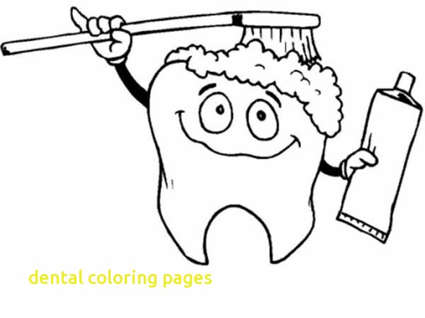 600x449 Dental Coloring Pages With Tooth Brushing Himself In Dental Health