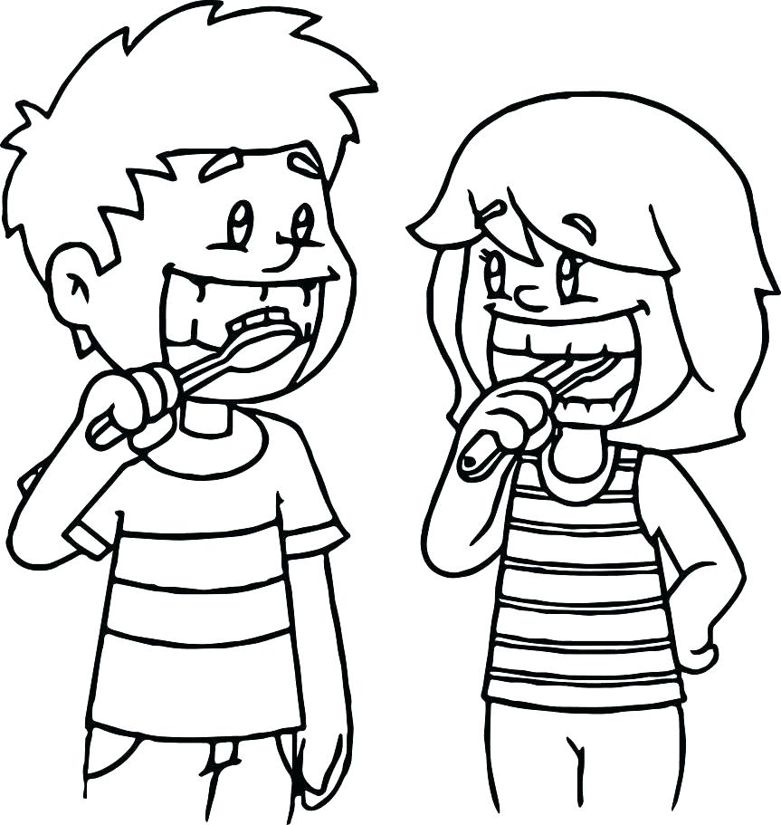 863x911 Teeth Colouring In Teeth Brushing Coloring Pages Dental Hygiene