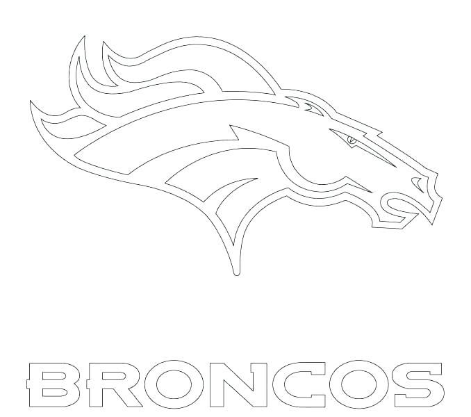 678x600 Denver Broncos Coloring Page