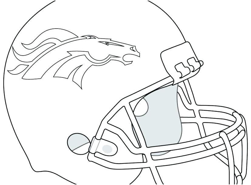 827x609 Denver Broncos Coloring Page
