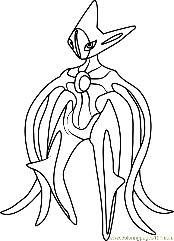 577x800 Deoxys Pokemon Coloring Page