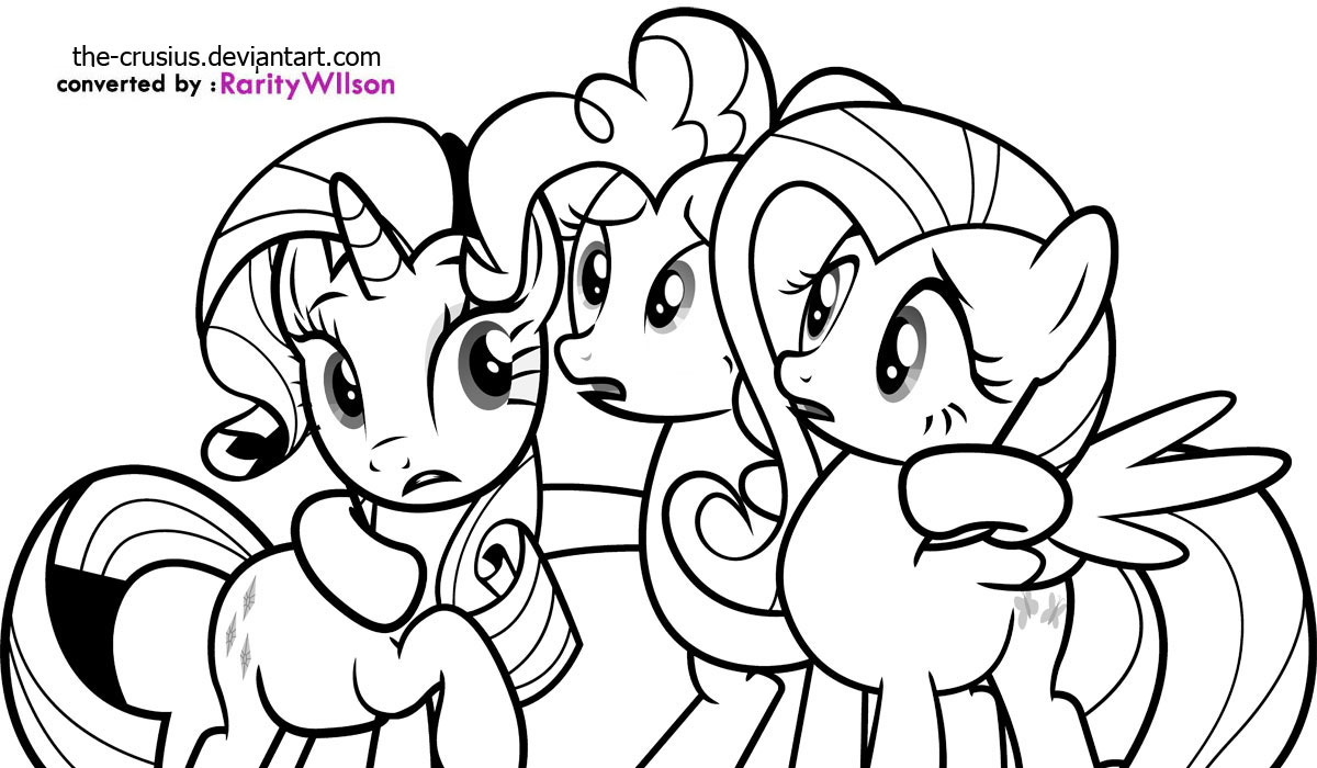 1200x700 My Little Pony Coloring Pages Friendship Is Magic Team Colors