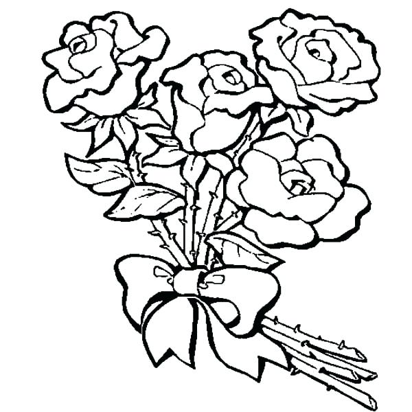 600x600 Idea Rose Coloring Pages Or Roses To Color And Print Awesome
