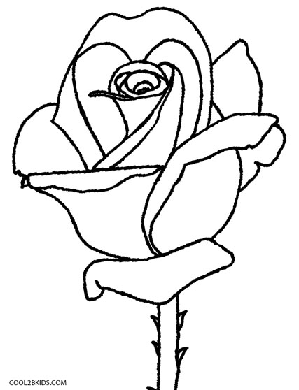 427x558 Printable Rose Coloring Pages For Kids Cool2bkids