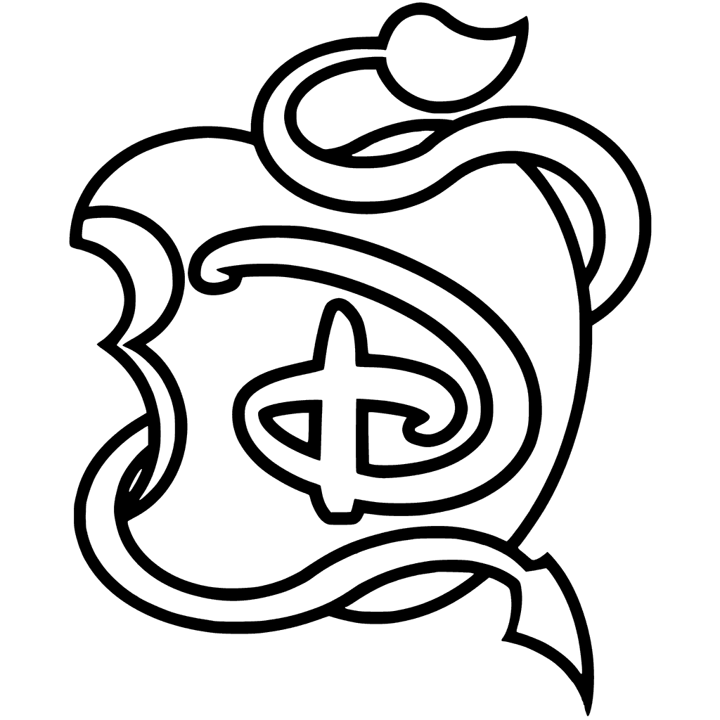 Descendants Wicked World Logo Coloring Page Cool Ideas 1024x1024 Descendants Wicked World Logo Coloring Page Cool Ideas