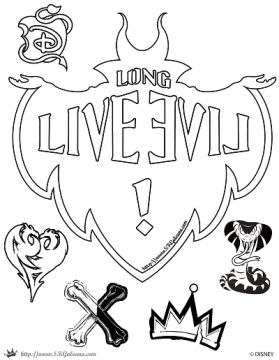 Free Disney Descendants Coloring Pages 279x360 Free Disney Descendants Coloring Pages