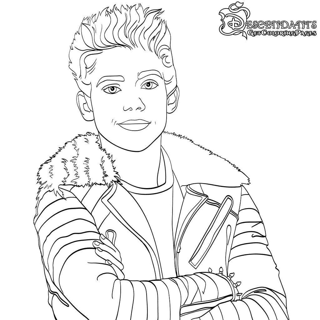 1024x1024 Carlos From Descendants Colouring Page Son Of Cruella De Vil