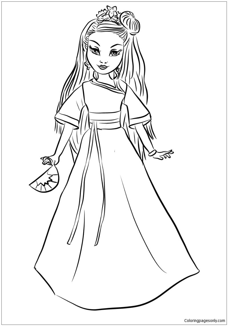 Disney Descendants Auradon Coronation Lonnie Coloring Page 798x1139 Disney Descendants Auradon Coronation Lonnie Coloring Page