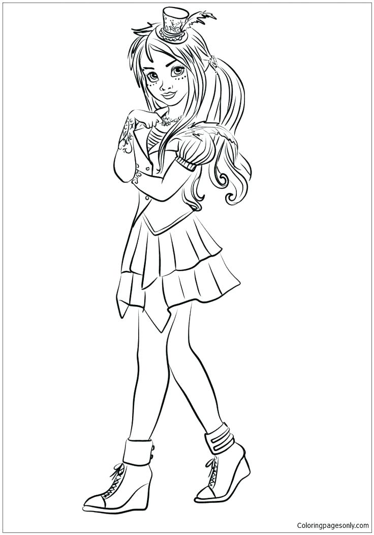 Disney Descendants Coloring Pages Disney Descendants Coloring 736x1051 Disney Descendants Coloring Pages Disney Descendants Coloring
