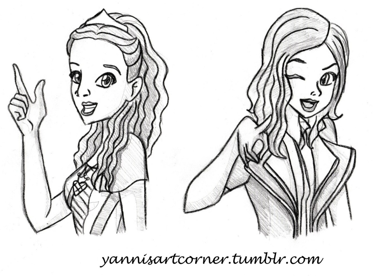 1280x946 New Disney Descendants Coloring Pages Evie Princess Coloring