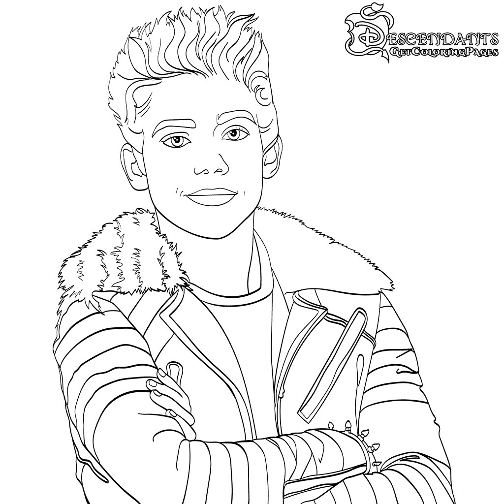 1024x1024 Top 10 Disney Descendants 2 Coloring Pages Outstanding Descendant