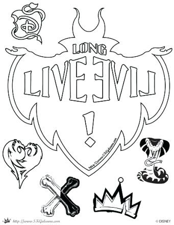 341x440 Disney Descendants Coloring Pages Printable For Cute 89