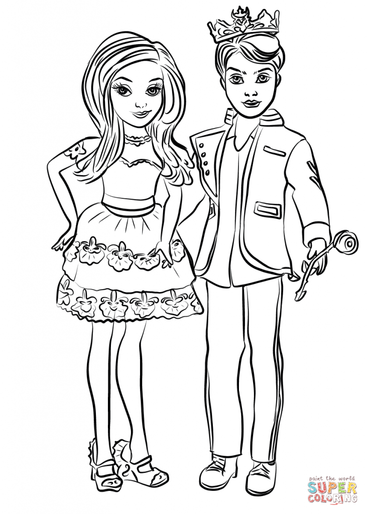 Top 15 Descendants Wicked World Coloring Pages 731x1024 Top 15 Descendants Wicked World Coloring Pages