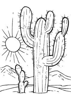 Desert Sunset Coloring Pages Cactus 236x335 Desert Sunset Coloring Pages Cactus