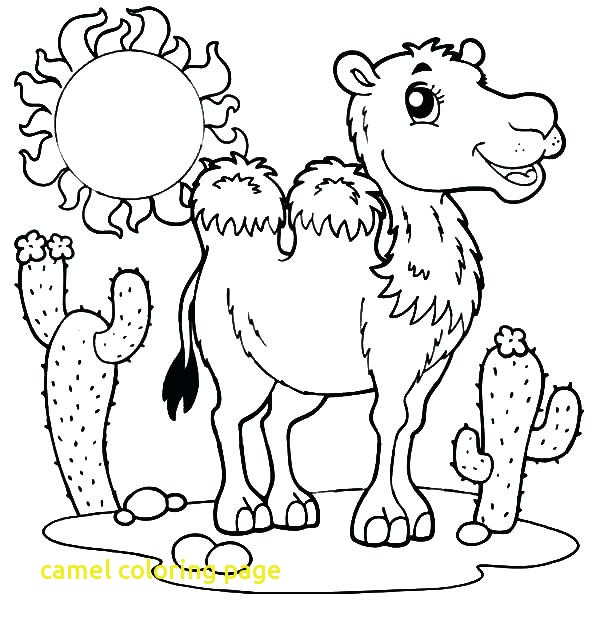 Camel Coloring Page With Desert Coloring Pages Inddition 600x627 Camel Coloring Page With Desert Coloring Pages Inddition