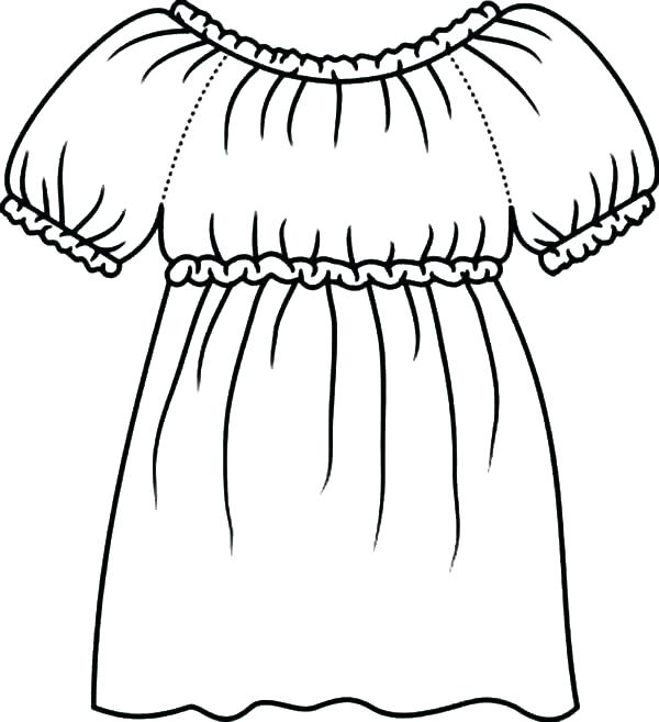 600x657 Dress Coloring Page Coloring Pages Dresses Coloring Page Dress How