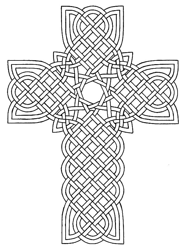 600x821 Celtic Cross Design Coloring Pages Best Place To Color