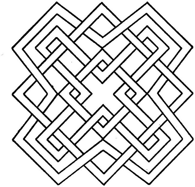 630x604 Simple Geometric Patterns Coloring Pages For Kids Colouring