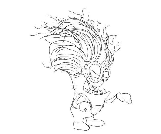 530x441 Evil Minion Despicable Me 2 Coloring Pages