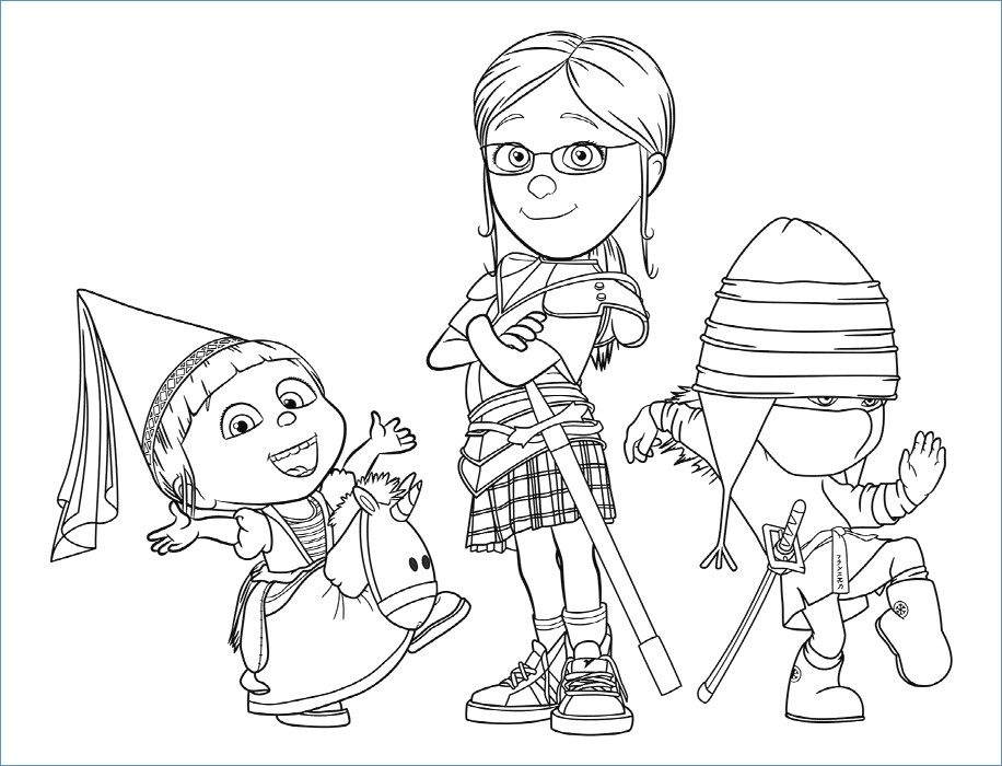 916x700 Minion Coloring Page Despicable Me