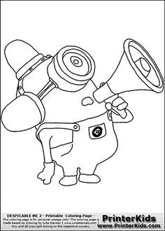 236x330 An Evil Minion From The Movie Despicable Me 2 Coloring Page