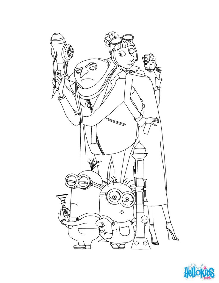 736x951 Despicable Me 2 Coloring Pages