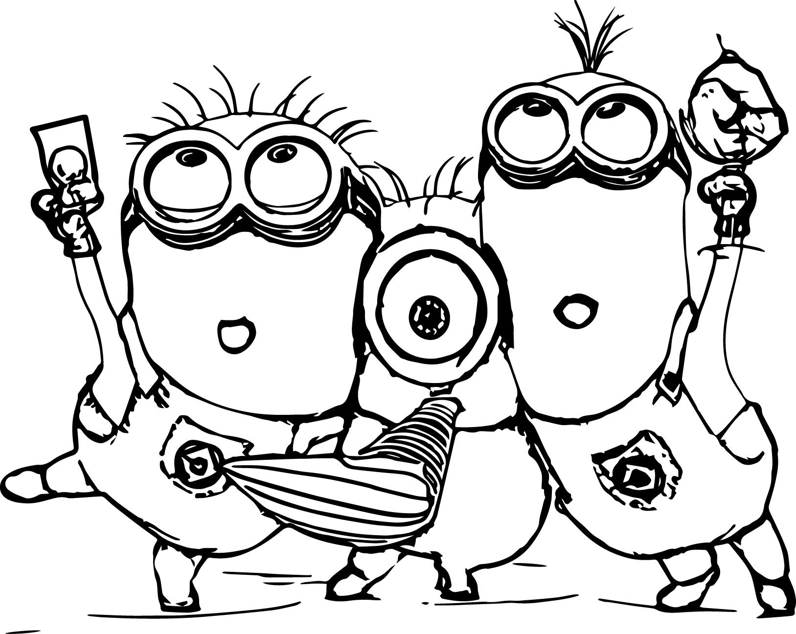 1627x1296 Coloring Pages Of Minions Bob New Kevin Bob Despicable Me 2