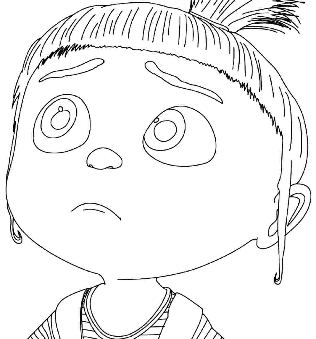 1068x1147 Despicable Me Agnes Coloring Pages
