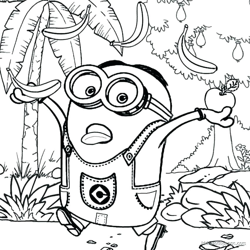 850x850 Despicable Me Coloring Page For Kids Banana Coloring Pages