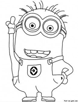 259x338 Printable Disney Two Eyed Minion Despicable Me 2 Coloring Pages