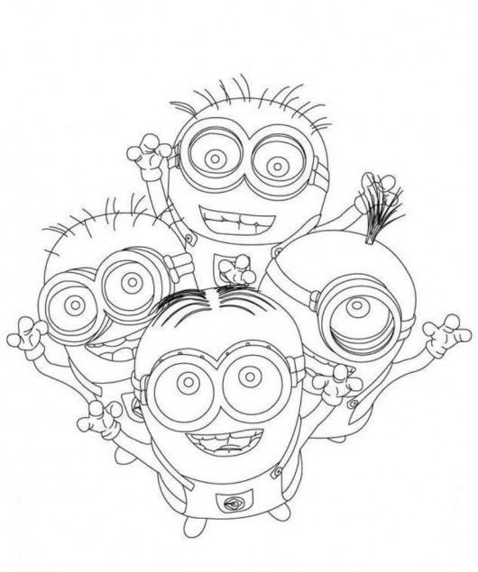 530x635 Despicable Me Coloring Pages Minions Minions