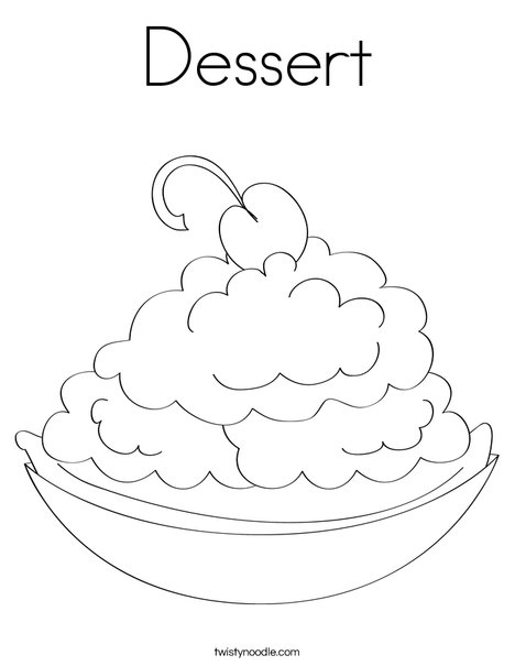Dessert Coloring Page 468x605 Dessert Coloring Page