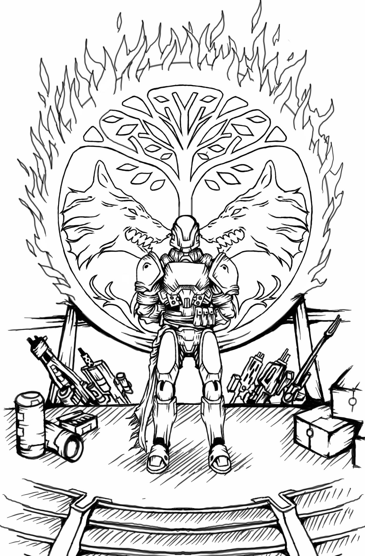 Bungie Destiny Coloring Pages 1423x2164 Bungie Destiny Coloring Pages
